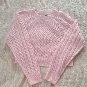 Sincerely Jules Light Pink Cable Knit Sweater